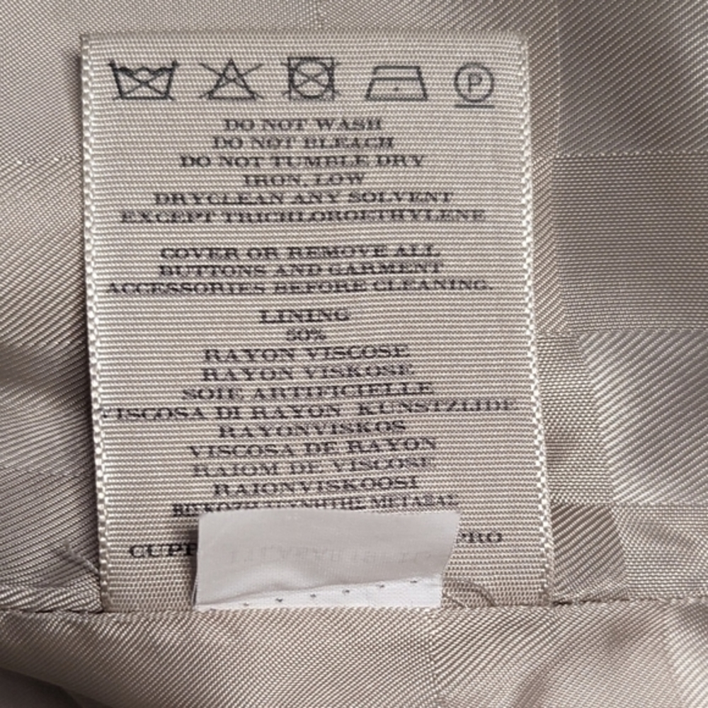 Burberry tan trench coat 100% camel hair princess cut button down half 2 - Picture 5 of 7